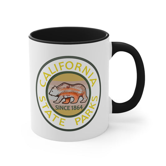 California State Parks Coffee Mug - Double Sided Black Accent White Ceramic 11oz by TheGlassyLass.com