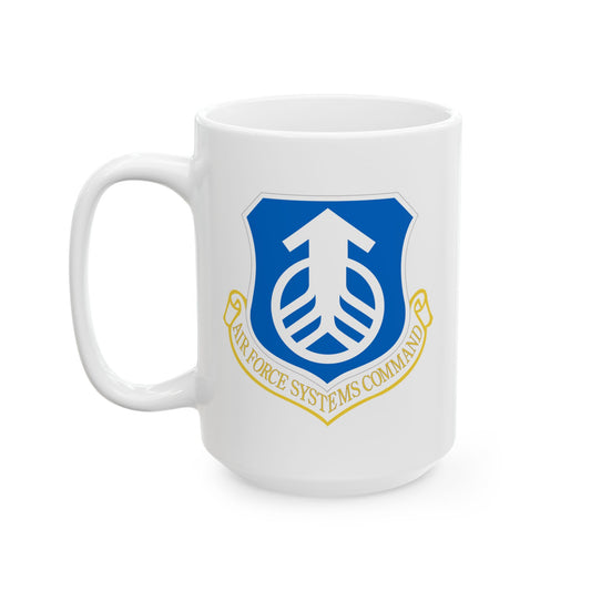 US Air Force Systems Command Seal Coffee Mug - Double Sided Print, White Ceramic, 15oz by TheGlassyLass.com