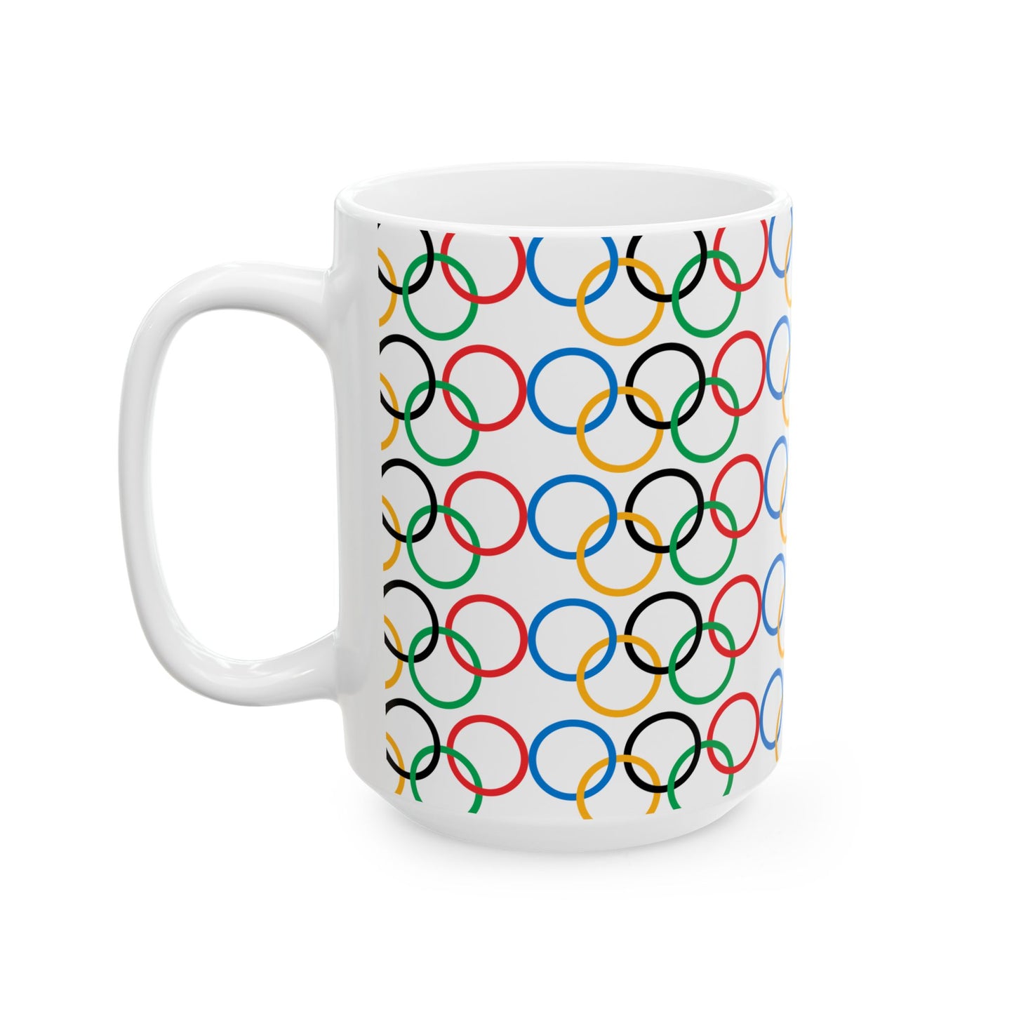 Olympic Fever Coffee Mug - Double Sided White Ceramic 15oz by TheGlassyLass.com