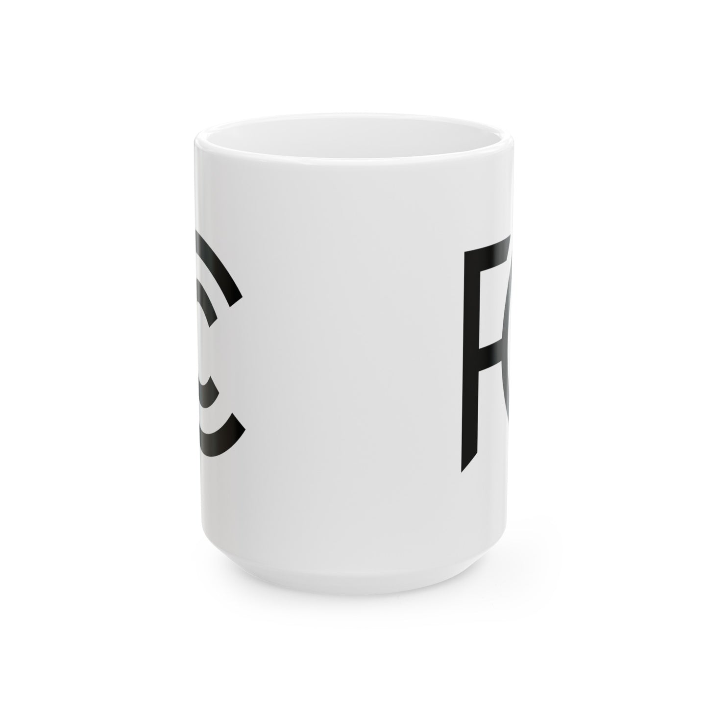FCC Seal Coffee Mug - Double Sided White Ceramic 15oz by TheGlassyLass.com