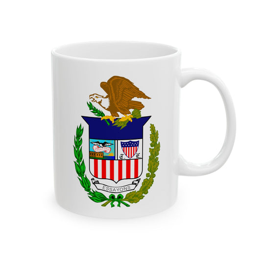 Army Corps of Engineers Coat of Arms Coffee Mug - Double Sided Print, White Ceramic, 11oz by TheGlassyLass.com