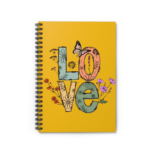 LOVE Flower Doodle: Spiral Notebook - Log Books - Journals - Diaries - and More Custom Printed by TheGlassyLass