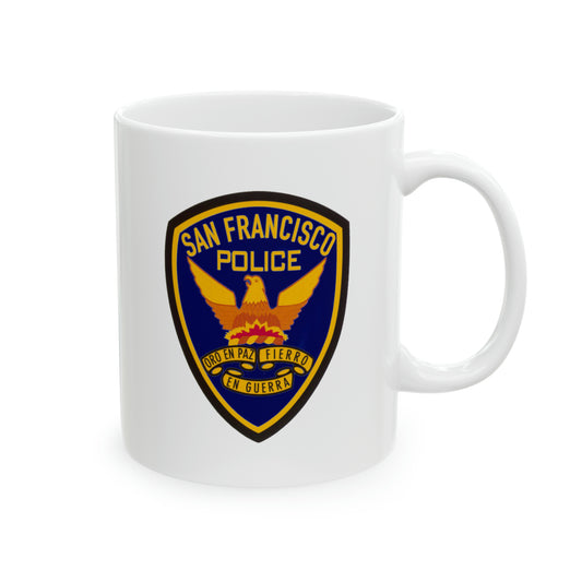 San Francisco Police Coffee Mug - Double Sided White Ceramic 11oz by TheGlassyLass.com