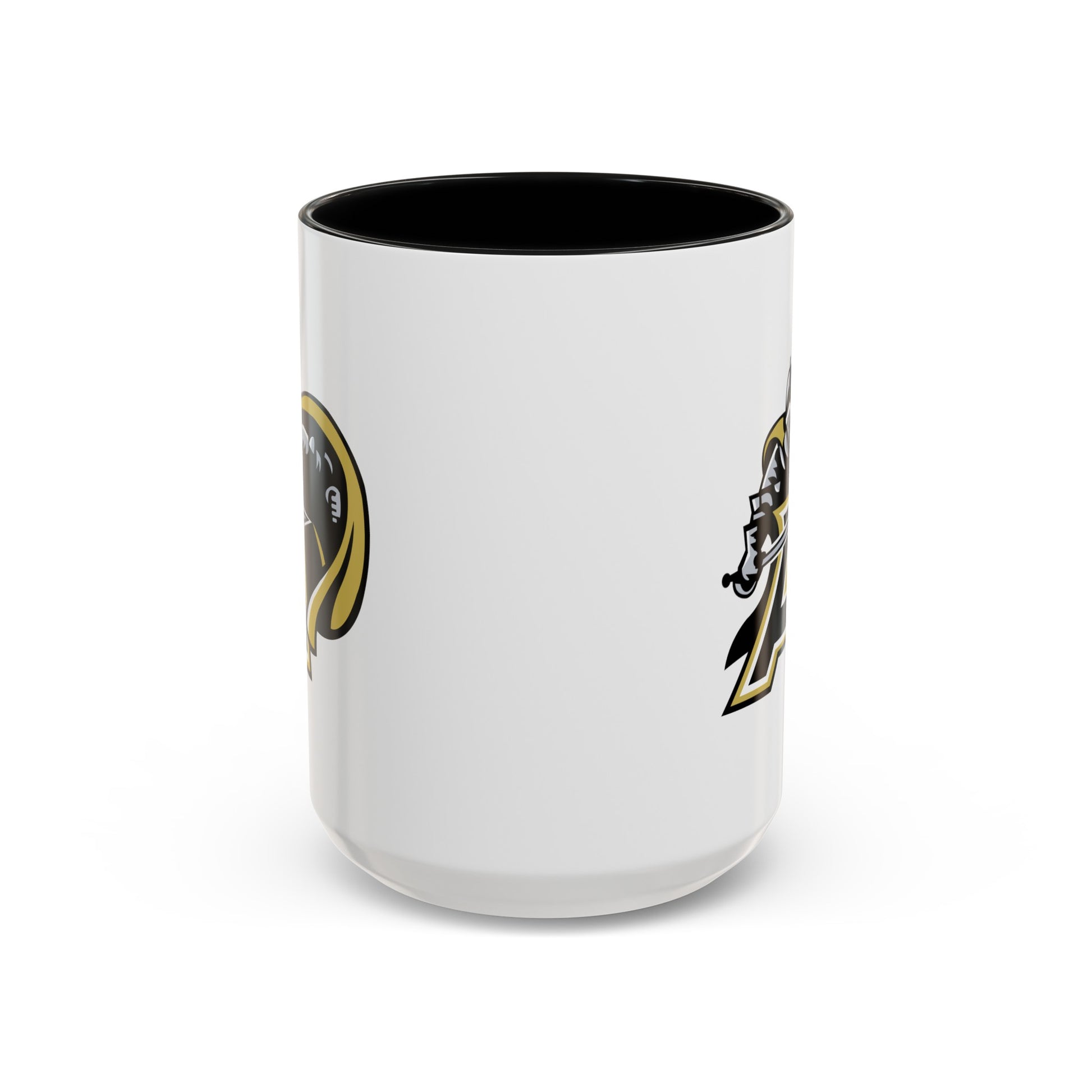 US Army Black Knights - Double Sided Black Accent White Ceramic Coffee Mug 15oz by TheGlassyLass.com