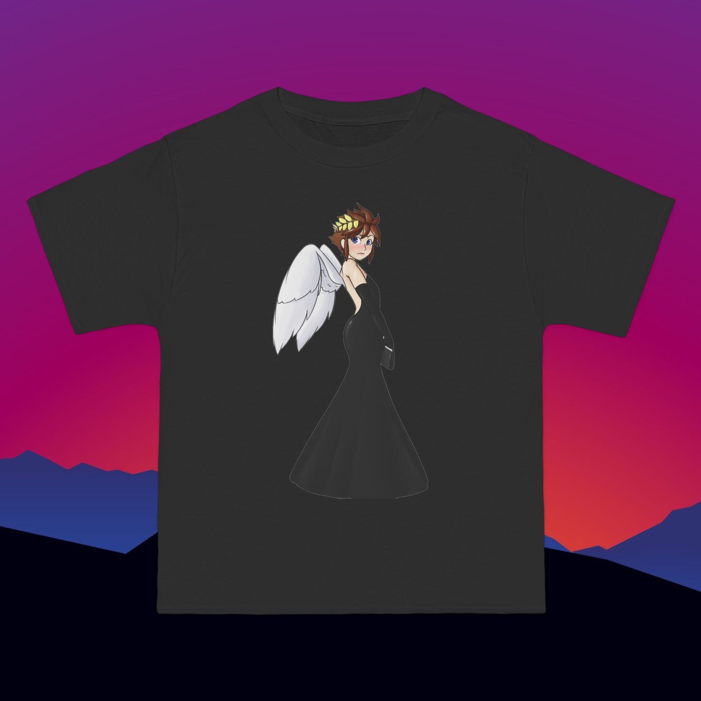 Angel's Wings T-Shirt: (Hanes Beefy-T 100% Preshrunk Cotton) Custom Printed by TheGlassyLass.com