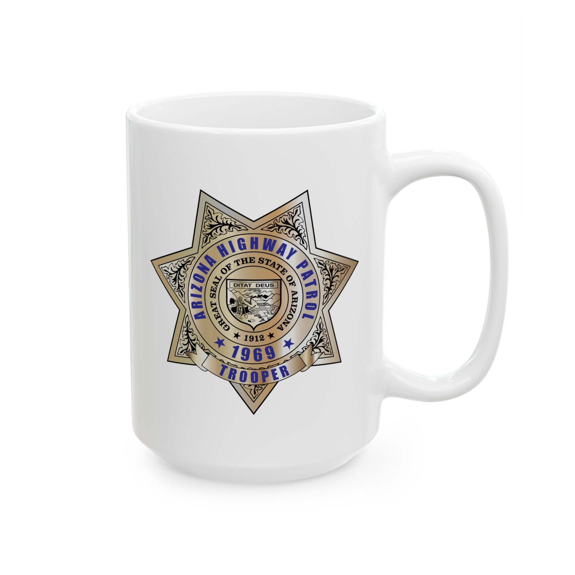 Arizona Highway Patrol Trooper Coffee Mug - Double Sided White Ceramic 15oz by TheGlassyLass.com