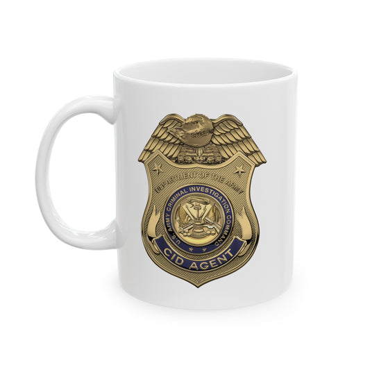 Army CID Agent Badge Coffee Mug - Double Sided White Ceramic 11oz by TheGlassyLass