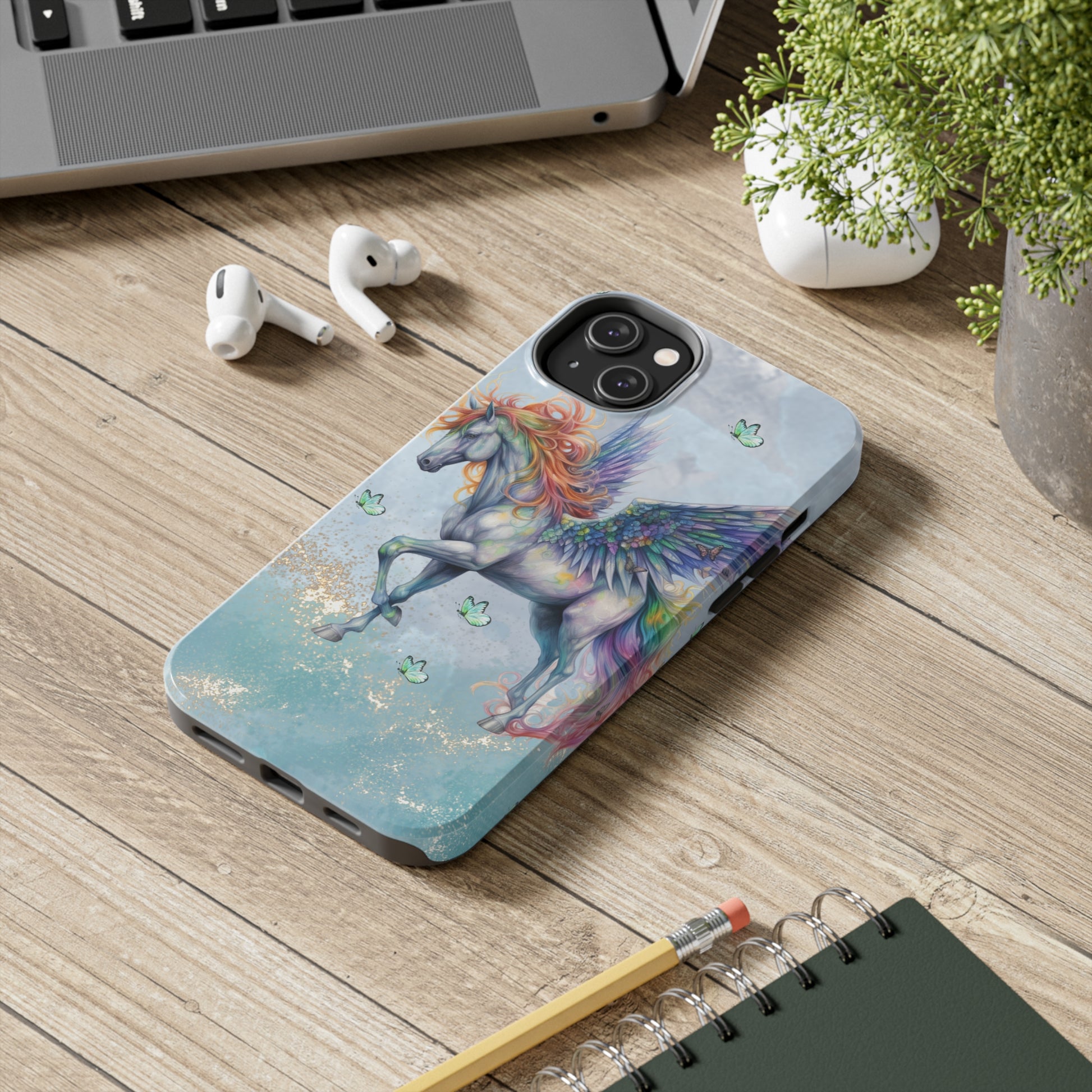 Mythical Unicorn: iPhone Tough Case Design - Wireless Charging - Superior Protection - Original Designs by TheGlassyLass.com