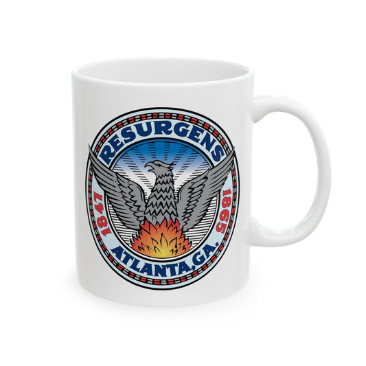 City of Atlanta Coffee Mug - Double Sided Print, White Ceramic, 11oz by TheGlassyLass.com