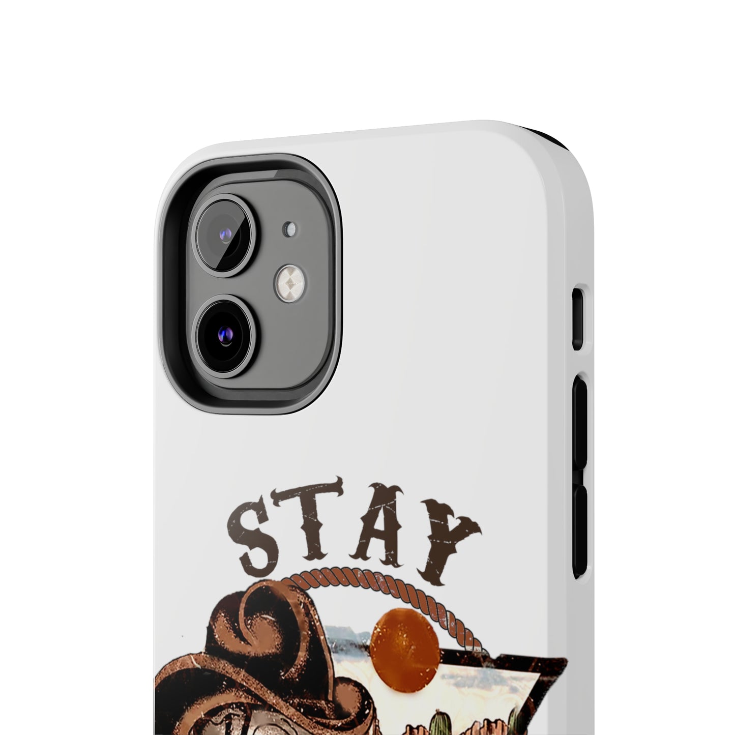 Stay Wild Cowboy Skull: iPhone Tough Case Design - Wireless Charging - Superior Protection - Original Designs by TheGlassyLass.com