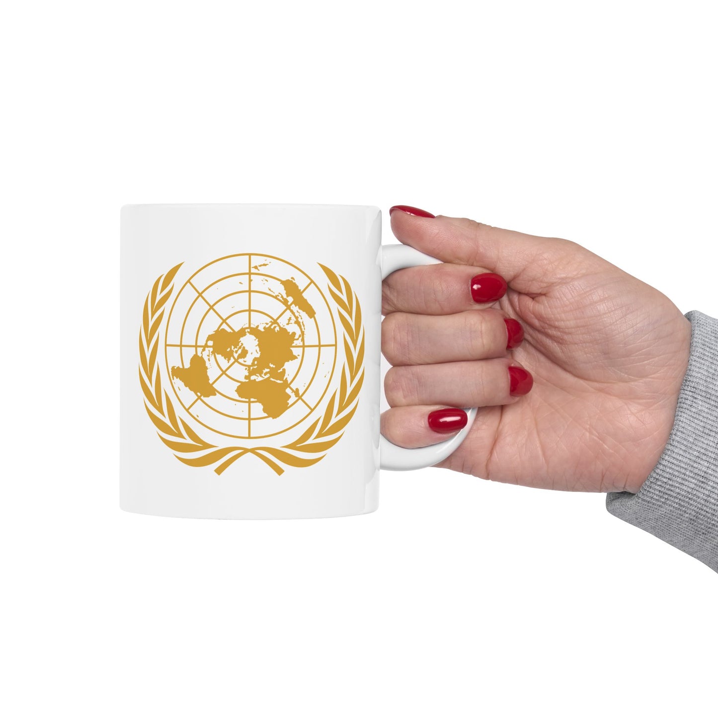 United Nations Seal Coffee Mug - Double Sided White Ceramic 11oz by TheGlassyLass