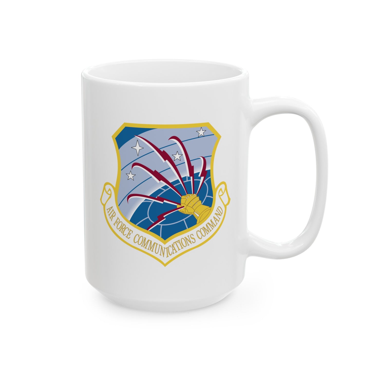 Air Force Communications Command - Double Sided White Ceramic Coffee Mug 15oz by TheGlassyLass.com