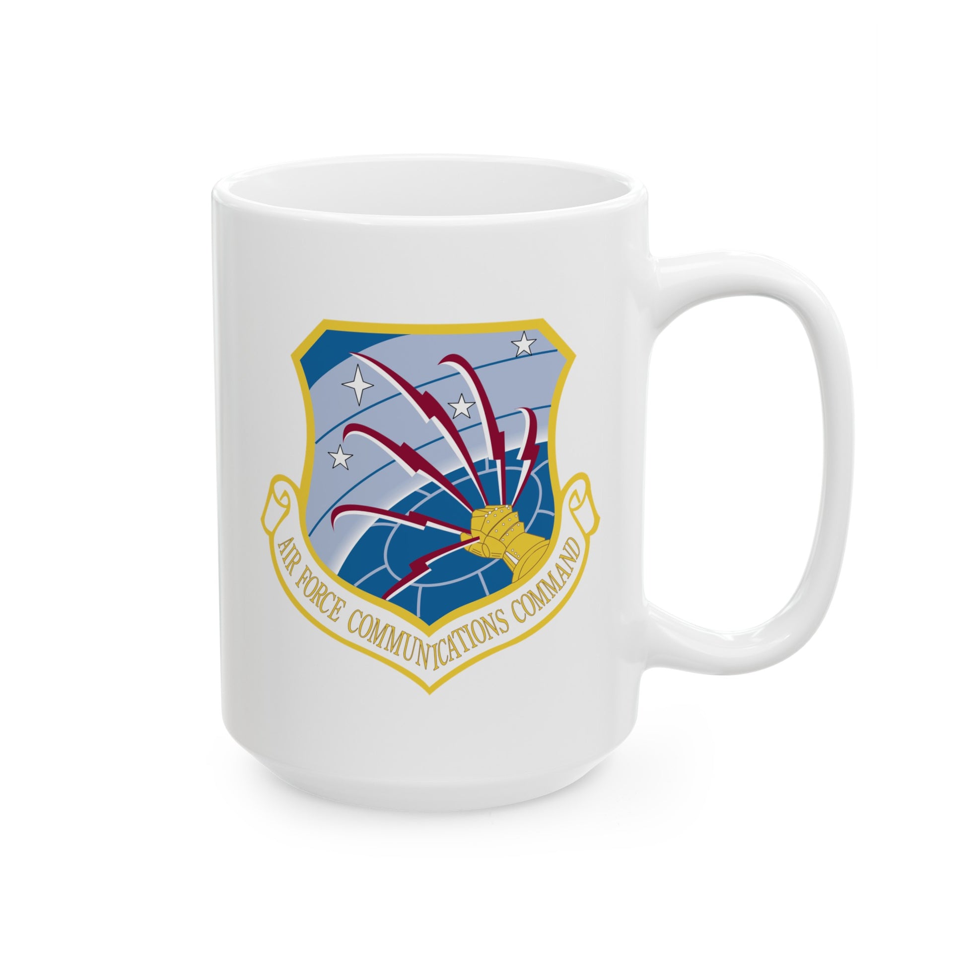 Air Force Communications Command - Double Sided White Ceramic Coffee Mug 15oz by TheGlassyLass.com
