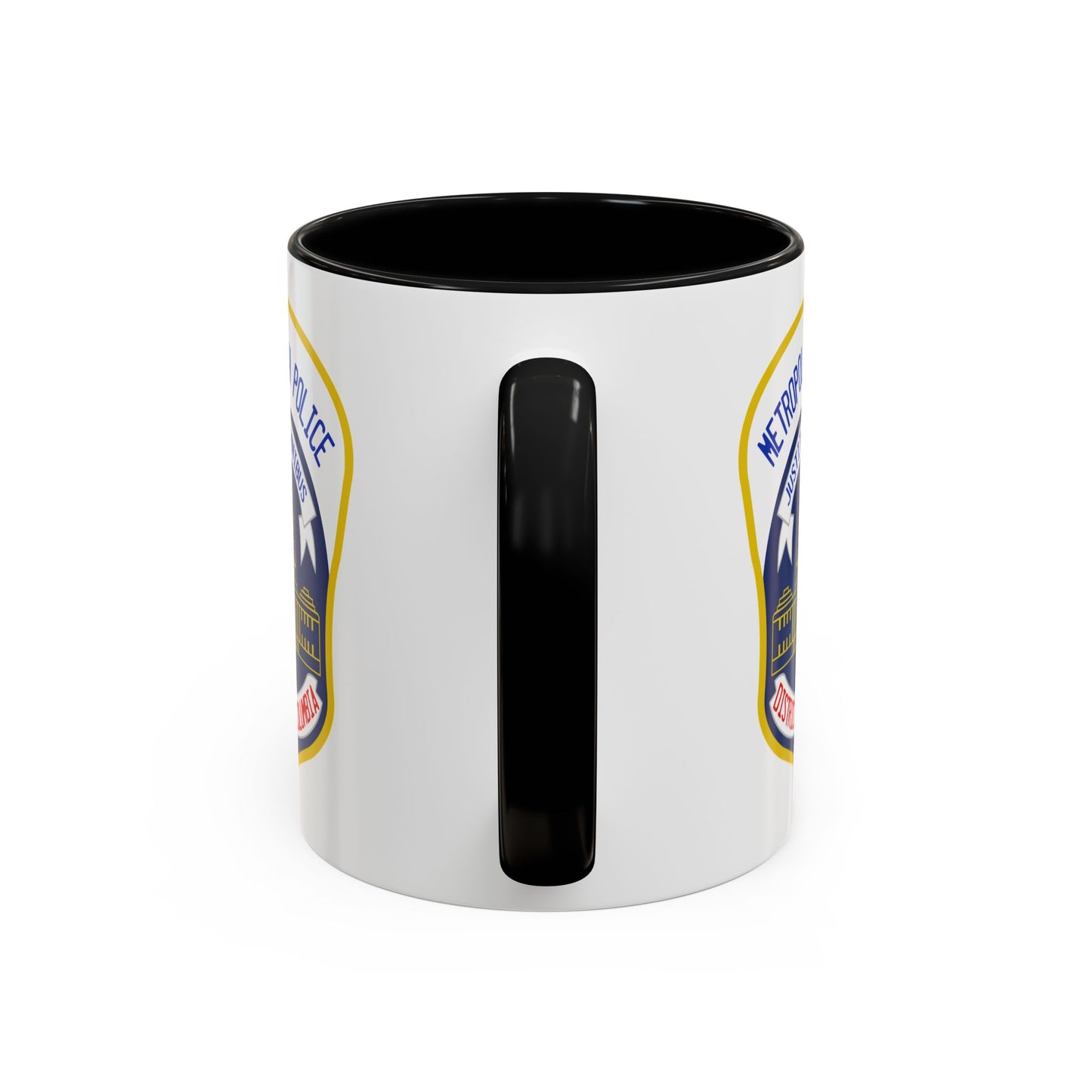 District of Columbia Metropolitan Police Seal Coffee Mug - Double Sided Print, Black Accent White Ceramic, 11oz by TheGlassyLass.com