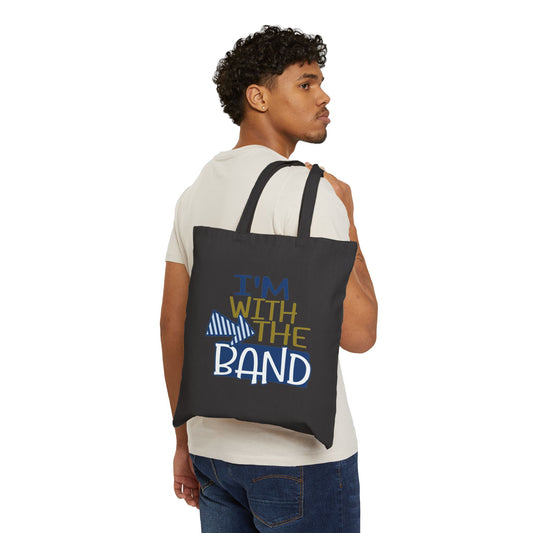 With The Band Logo Tote Bag - Heavyweight 100% Cotton Canvas by TheGlassyLass.com