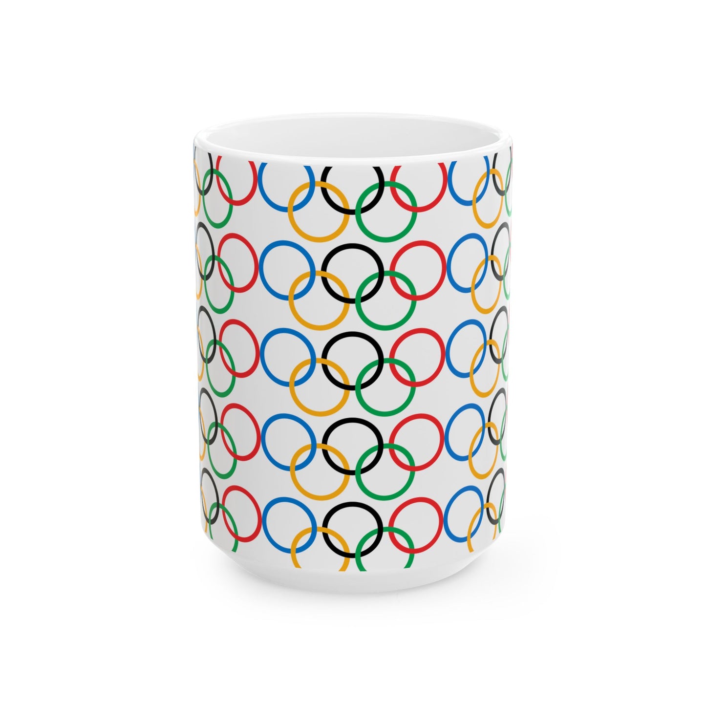 Olympic Fever Coffee Mug - Double Sided White Ceramic 15oz by TheGlassyLass.com