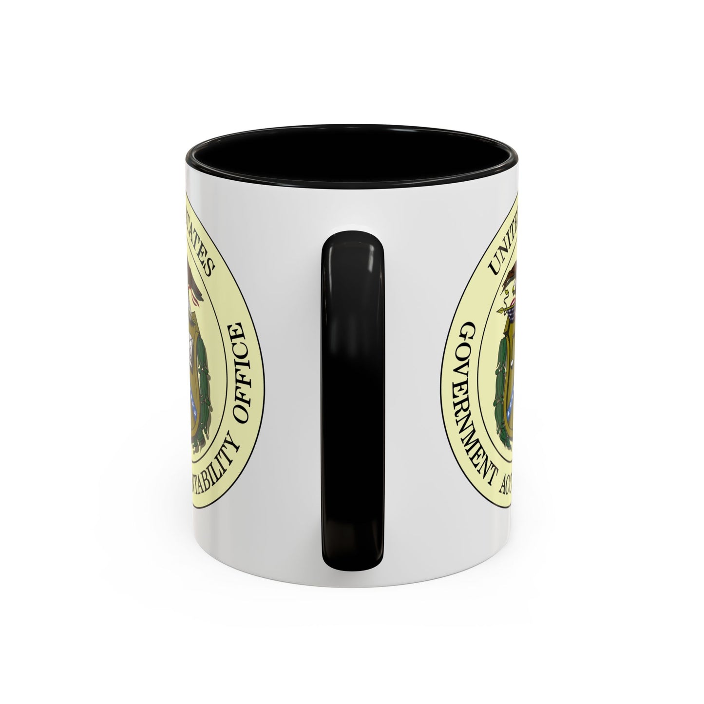 United States Government Accountability Office Seal Coffee Mug - Double Sided Print, Black Accent White Ceramic, 11oz by TheGlassyLass.com