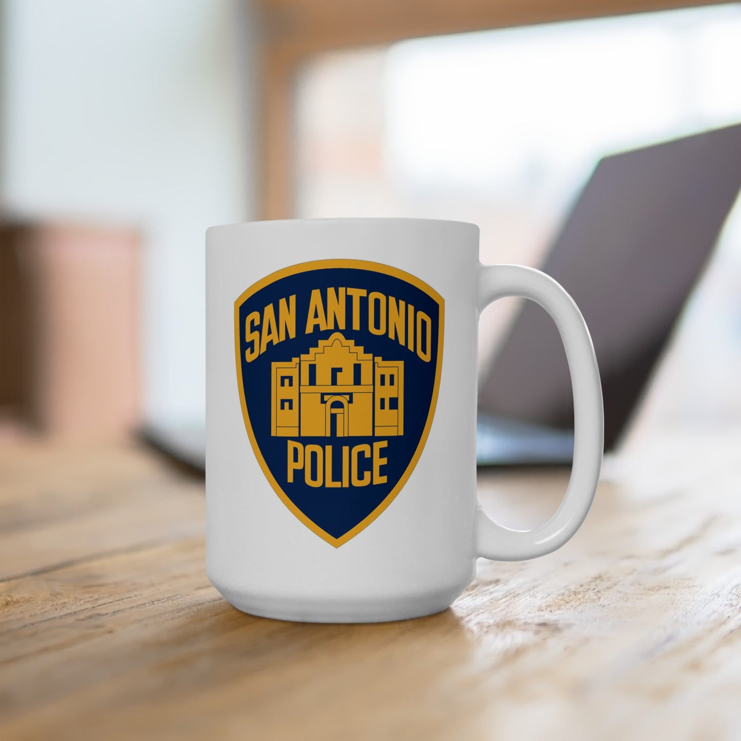 San Antonio Police Coffee Mug - Double Sided White Ceramic 15oz by TheGlassyLass.com