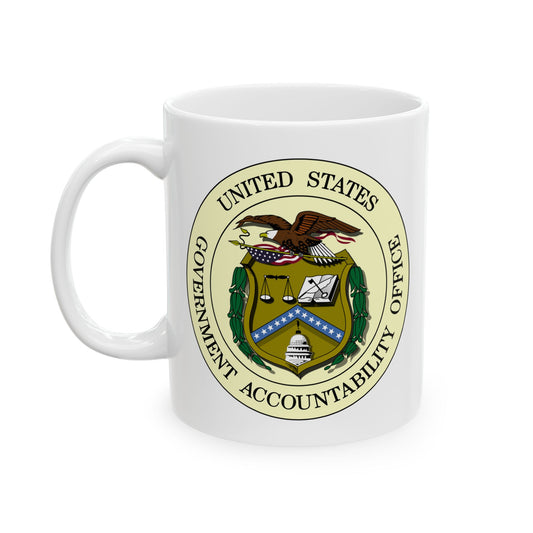 United States Government Accountability Seal Coffee Mug - Double Sided Print, White Ceramic, 11oz by TheGlassyLass.com