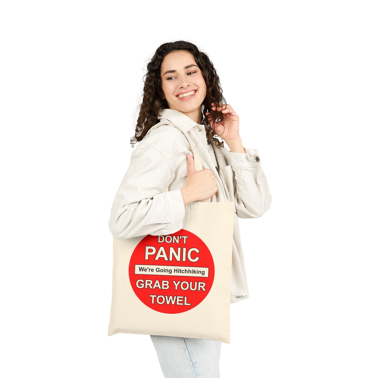 Don't Panic Tote Bag - Heavyweight 100% Cotton Canvas by TheGlassyLass.com