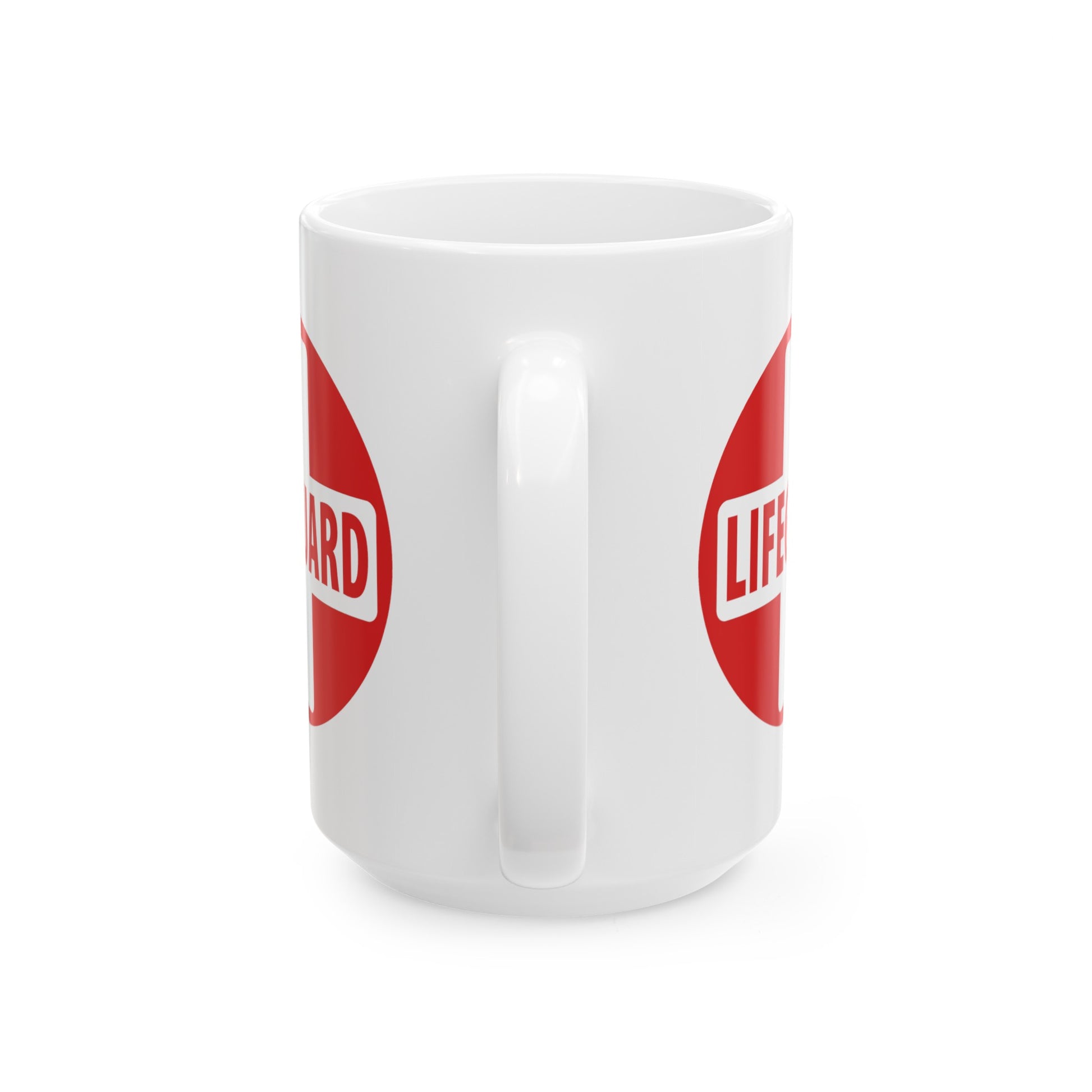 Lifeguard Coffee Mug - Double Sided White Ceramic 15oz by TheGlassyLass.com
