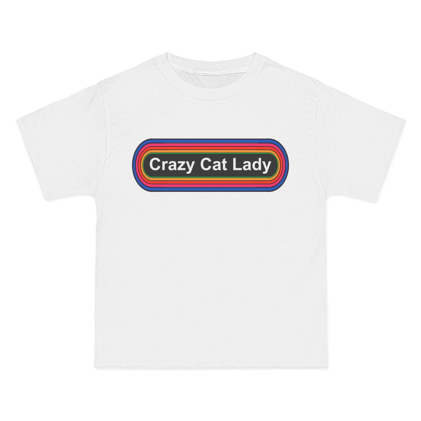Crazy Cat Lady T-Shirt: (Hanes Beefy-T 100% Preshrunk Cotton Custom Printed by TheGlassyLass.com