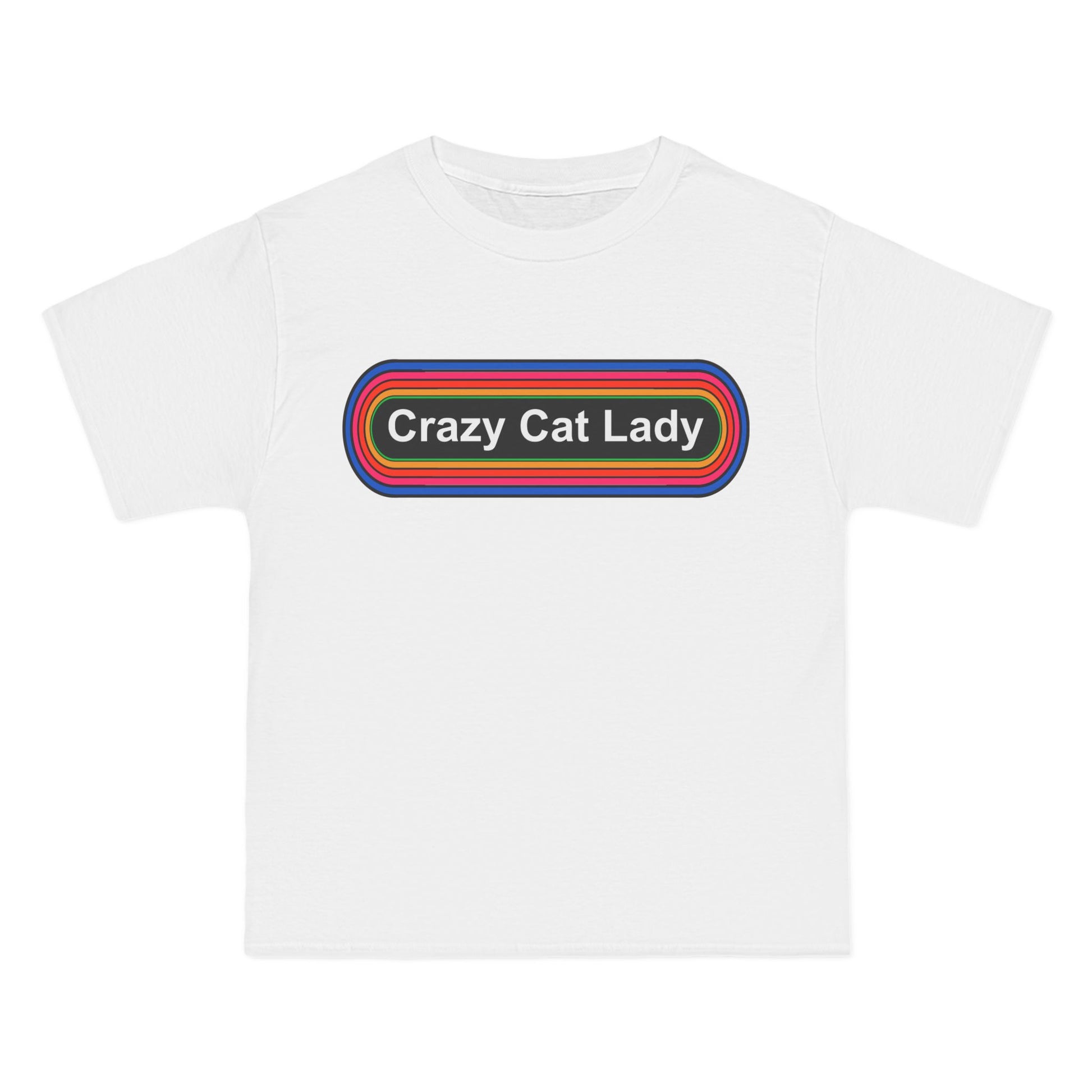 Crazy Cat Lady T-Shirt: (Hanes Beefy-T 100% Preshrunk Cotton Custom Printed by TheGlassyLass.com