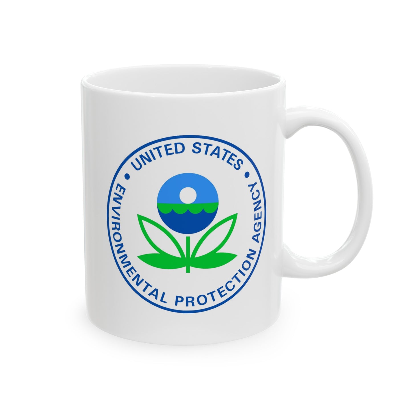 US EPA Coffee Mug - Double Sided White Ceramic 11oz by TheGlassyLass.com