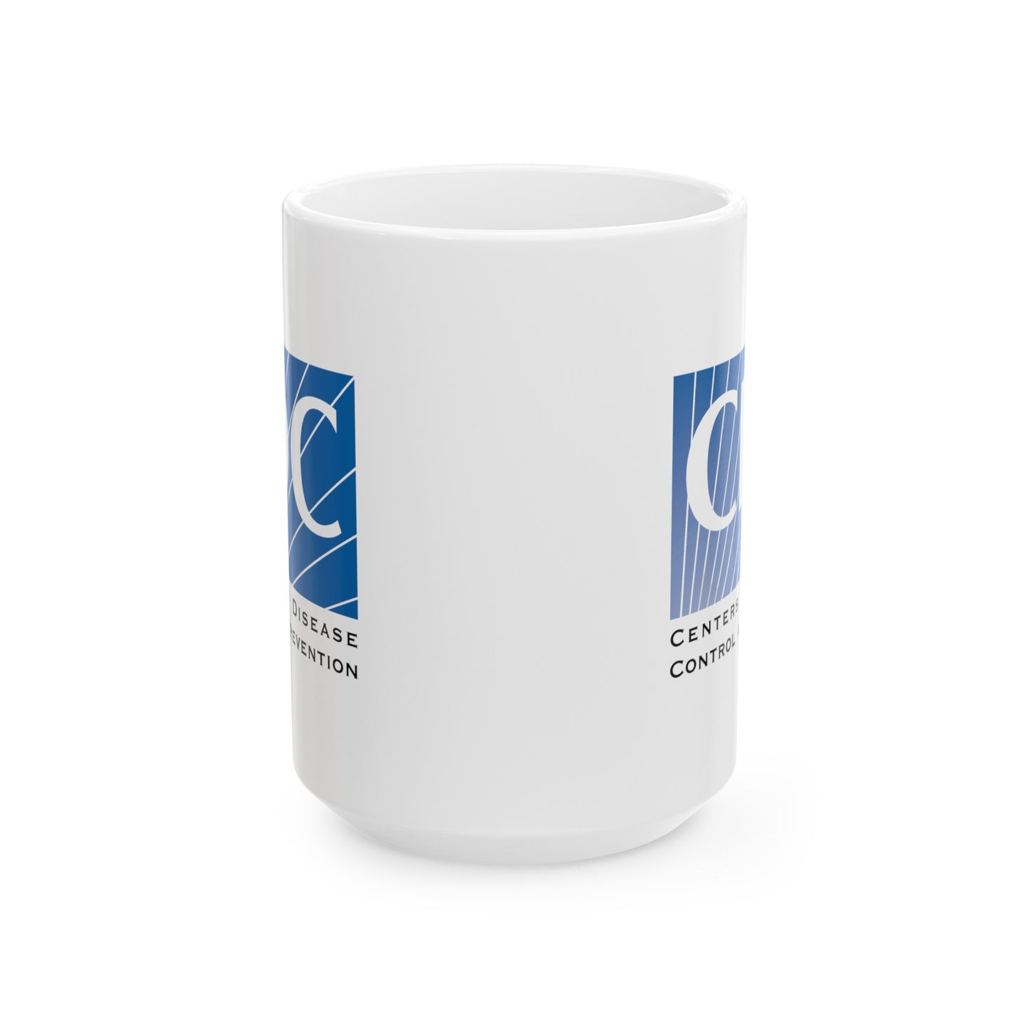 CDC Coffee Mug - Double Sided White Ceramic 15oz by TheGlassyLass.com