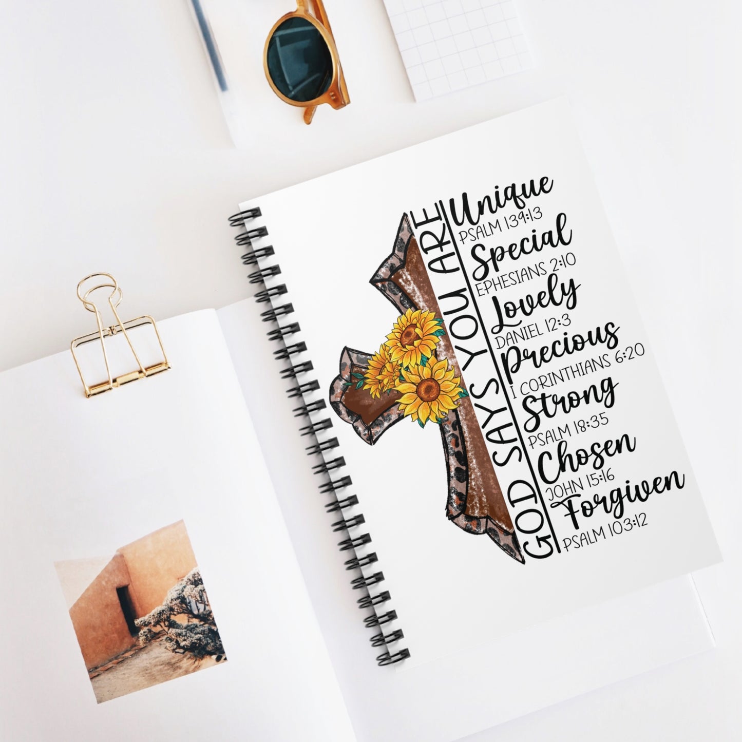 God Says: Spiral Notebook - Log Books - Journals - Diaries - and More Custom Printed by TheGlassyLass