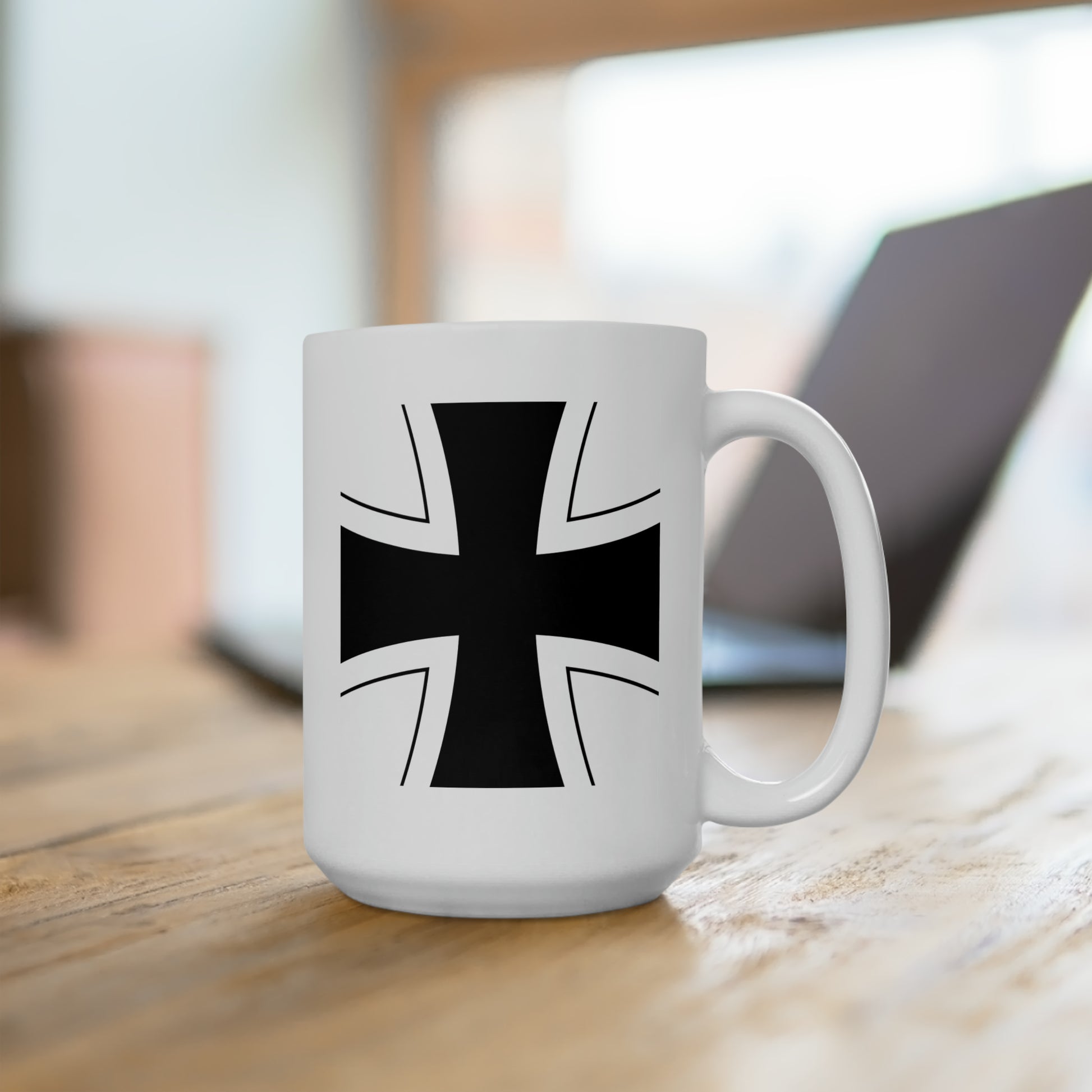 German Air Force Roundel Coffee Mug - Double Sided White Ceramic 15oz - by TheGlassyLass.com