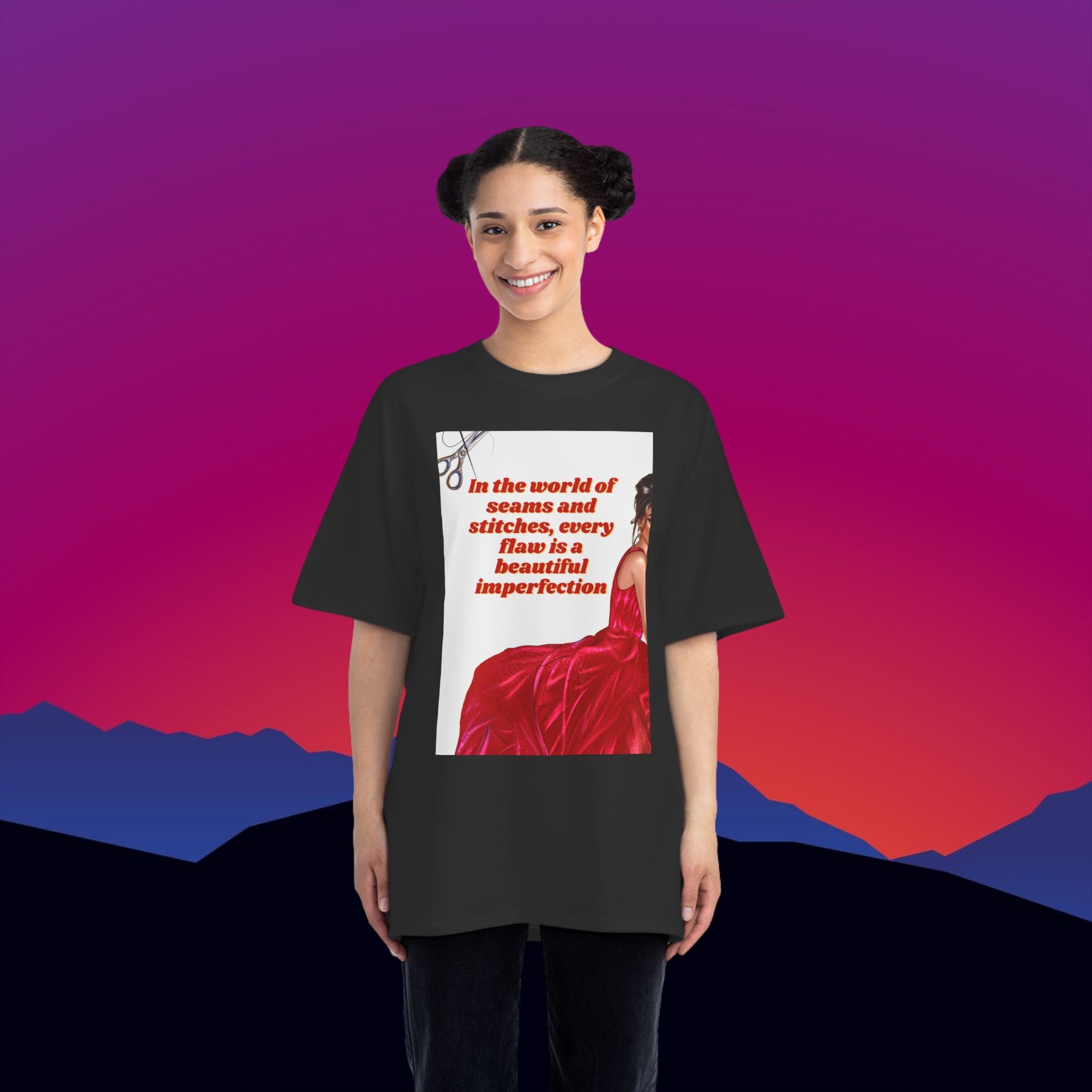 Beautiful Imperfection T-Shirt: (Hanes Beefy-T 100% Preshrunk Cotton Custom Printed by TheGlassyLass.com