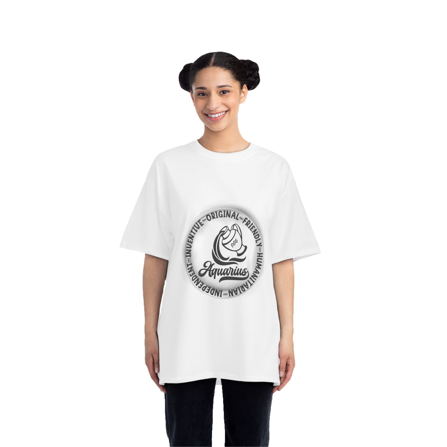 Aquarius T-Shirt: (Hanes Beefy-T 100% Preshrunk Cotton Custom Printed by TheGlassyLass.com