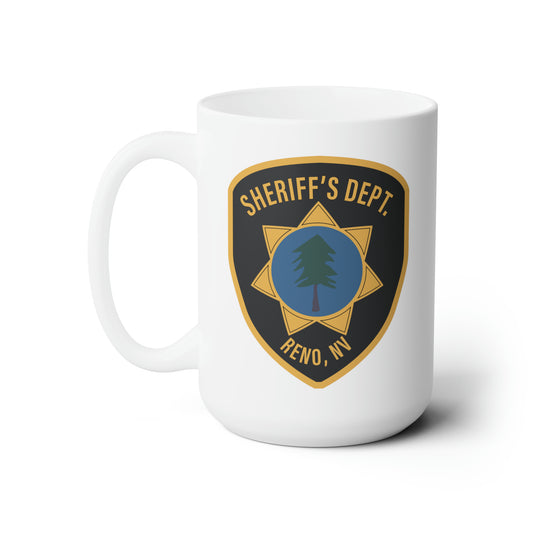 Reno Sheriff's Department Coffee Mug - Double Sided White Ceramic 15oz by TheGlassyLass.com