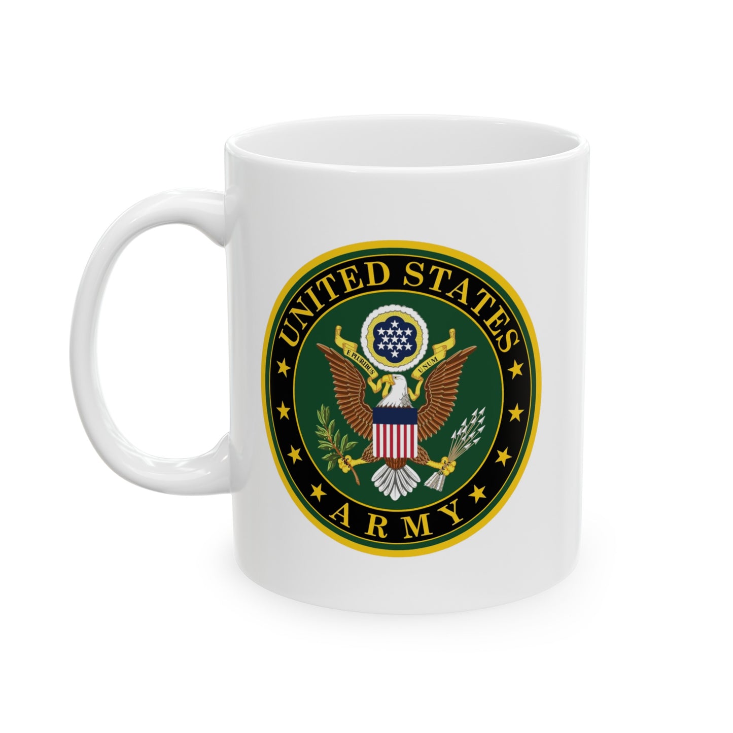 US Army Seal Coffee Mug - Double Sided White Ceramic 11oz by TheGlassyLass.com