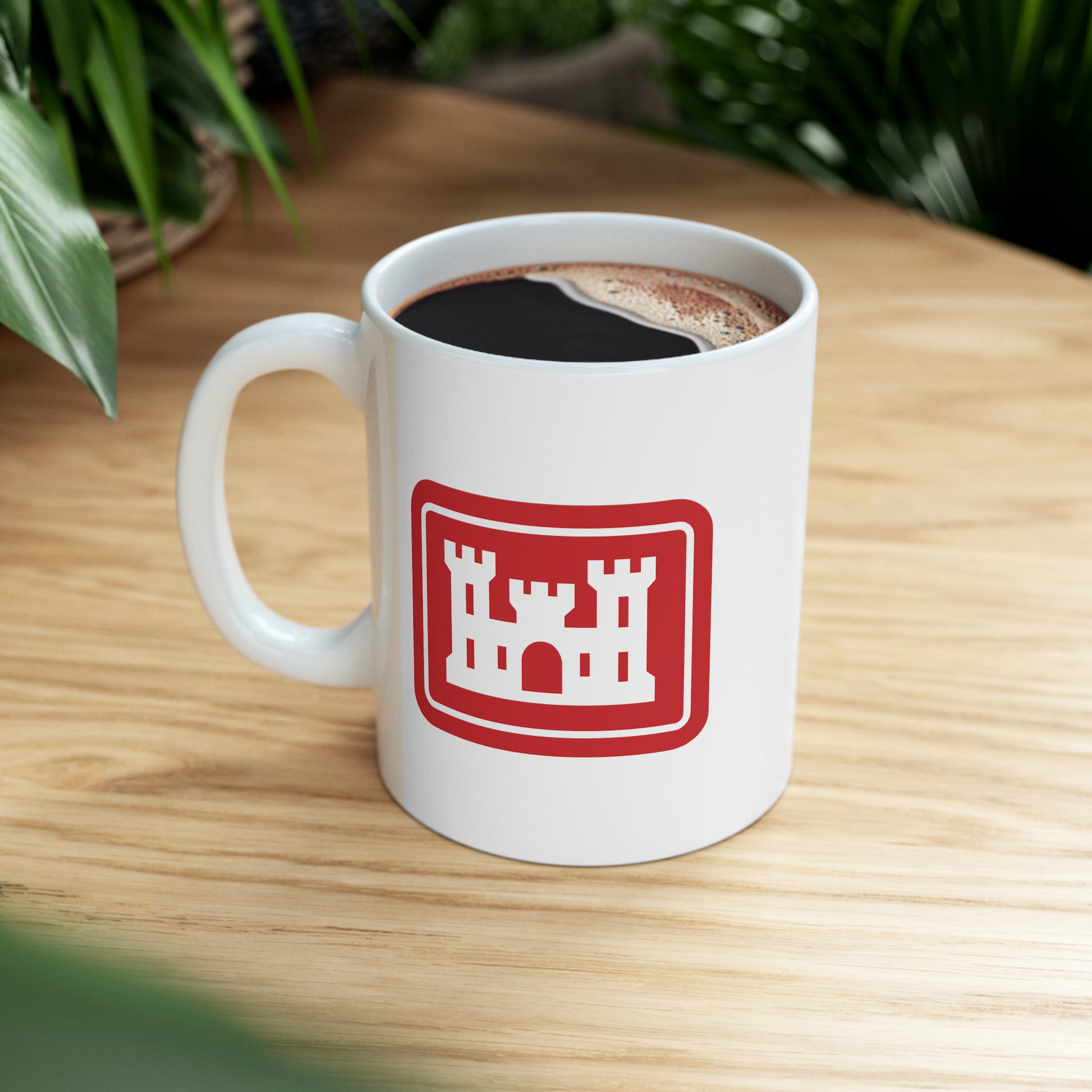 Army Corps of Engineers Coffee Mug - Double Sided White Ceramic 11oz - by TheGlassyLass.com