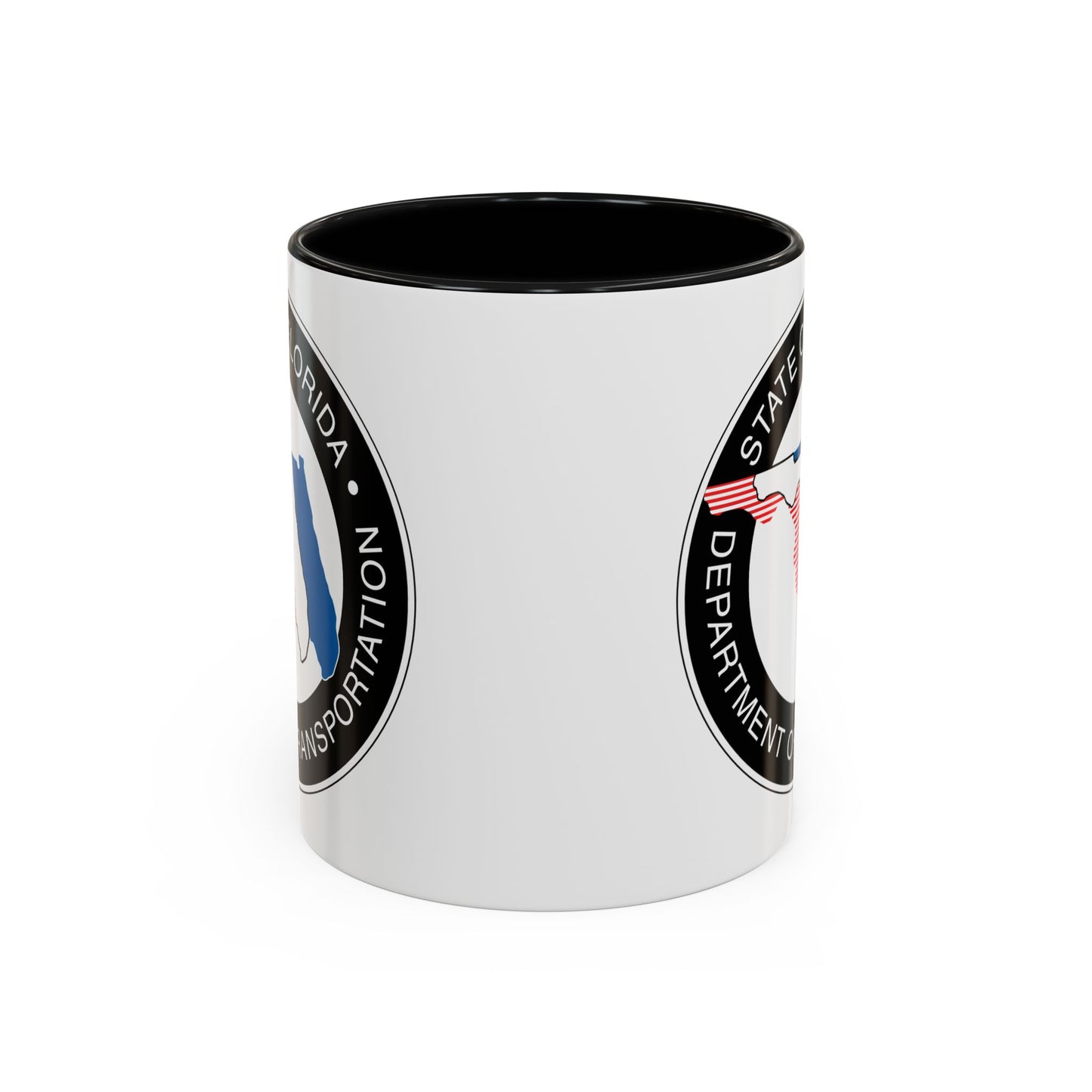 Florida Department of Transportation Coffee Mug - Double Sided Black Accent White Ceramic 11oz by TheGlassyLass.com