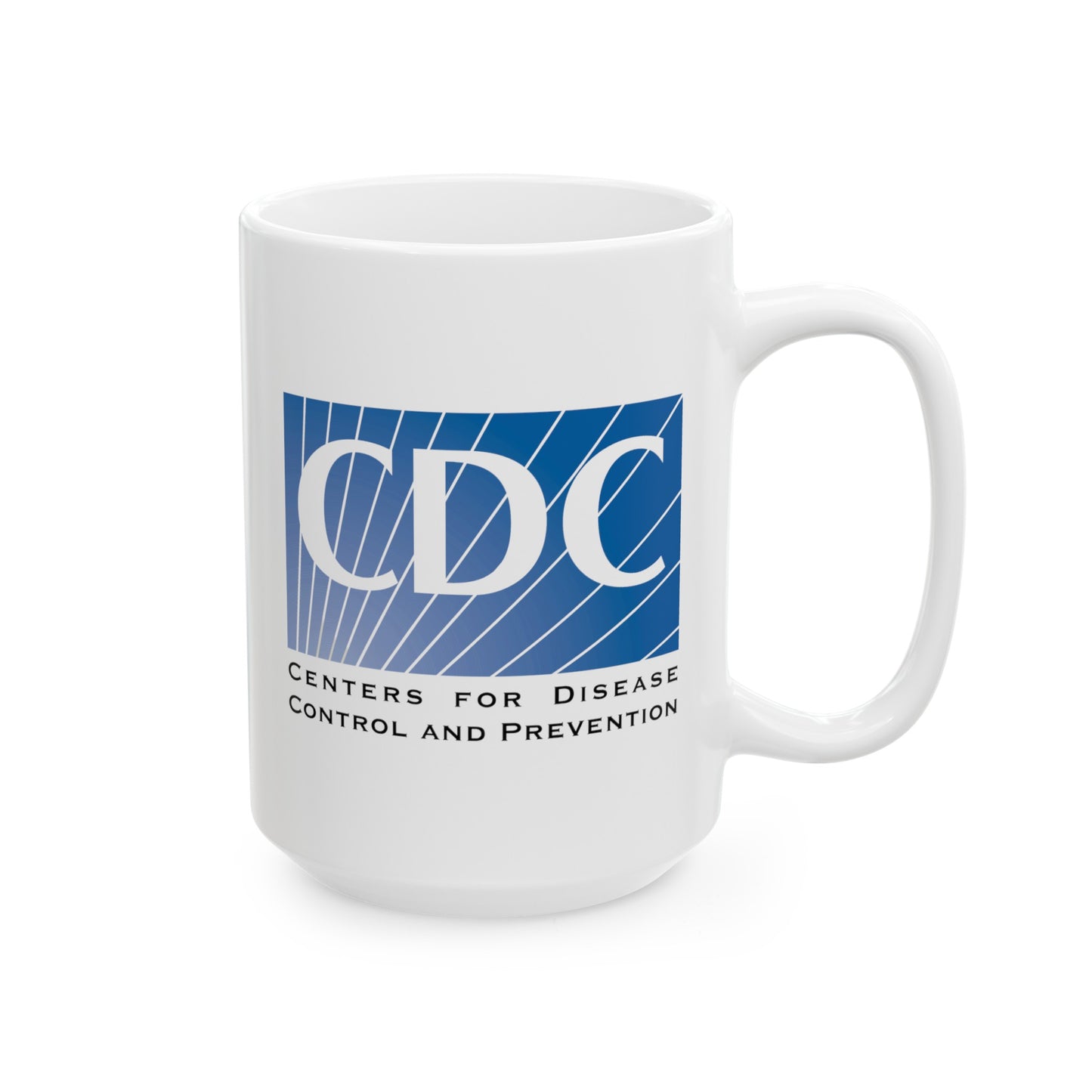 CDC Coffee Mug - Double Sided White Ceramic 15oz by TheGlassyLass.com
