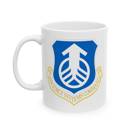 US Air Force Systems Command Seal Coffee Mug - Double Sided Print, White Ceramic, 11oz by TheGlassyLass.com
