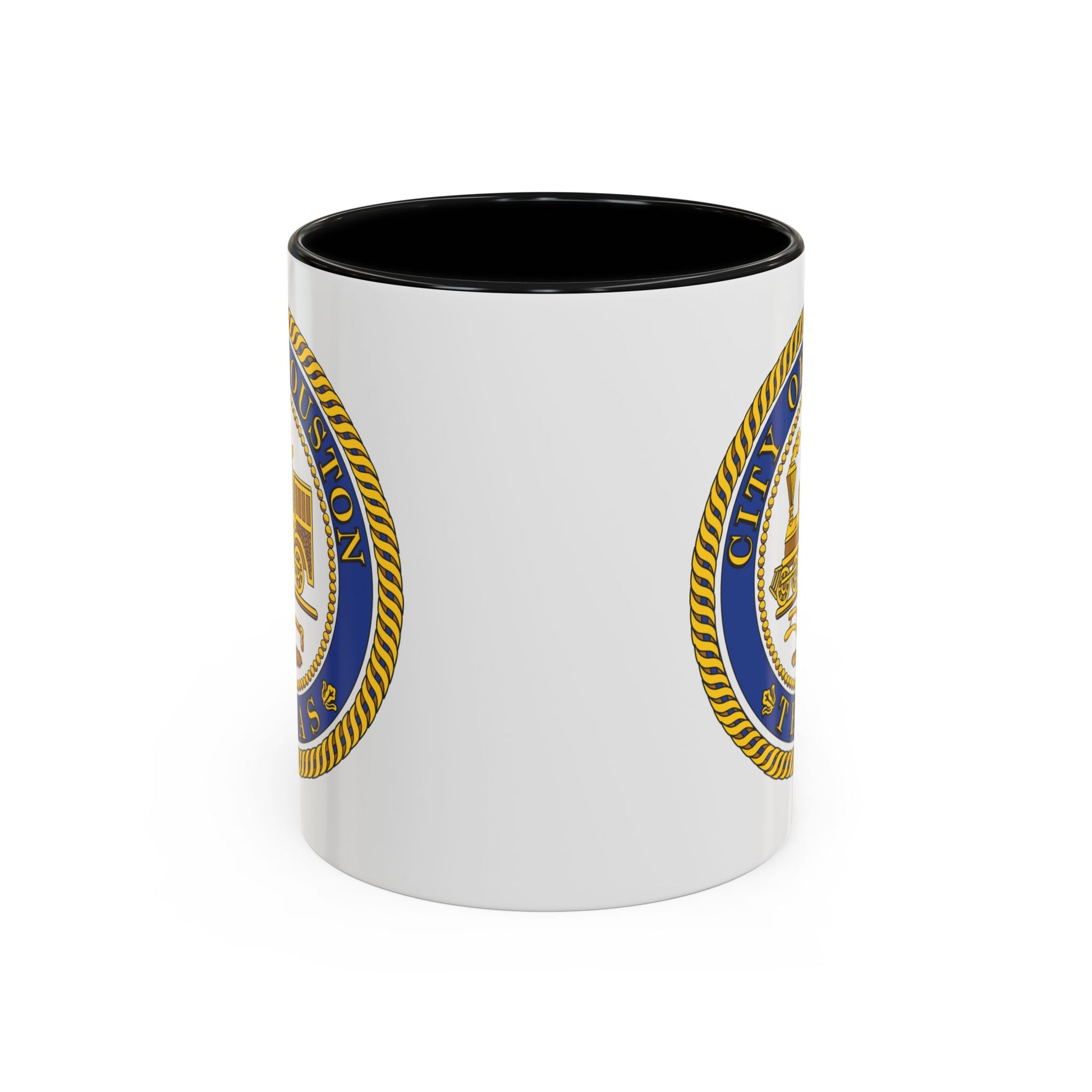 City of Houston Coffee Mug - Double Sided Print, White Ceramic, 11oz by TheGlassyLass.com