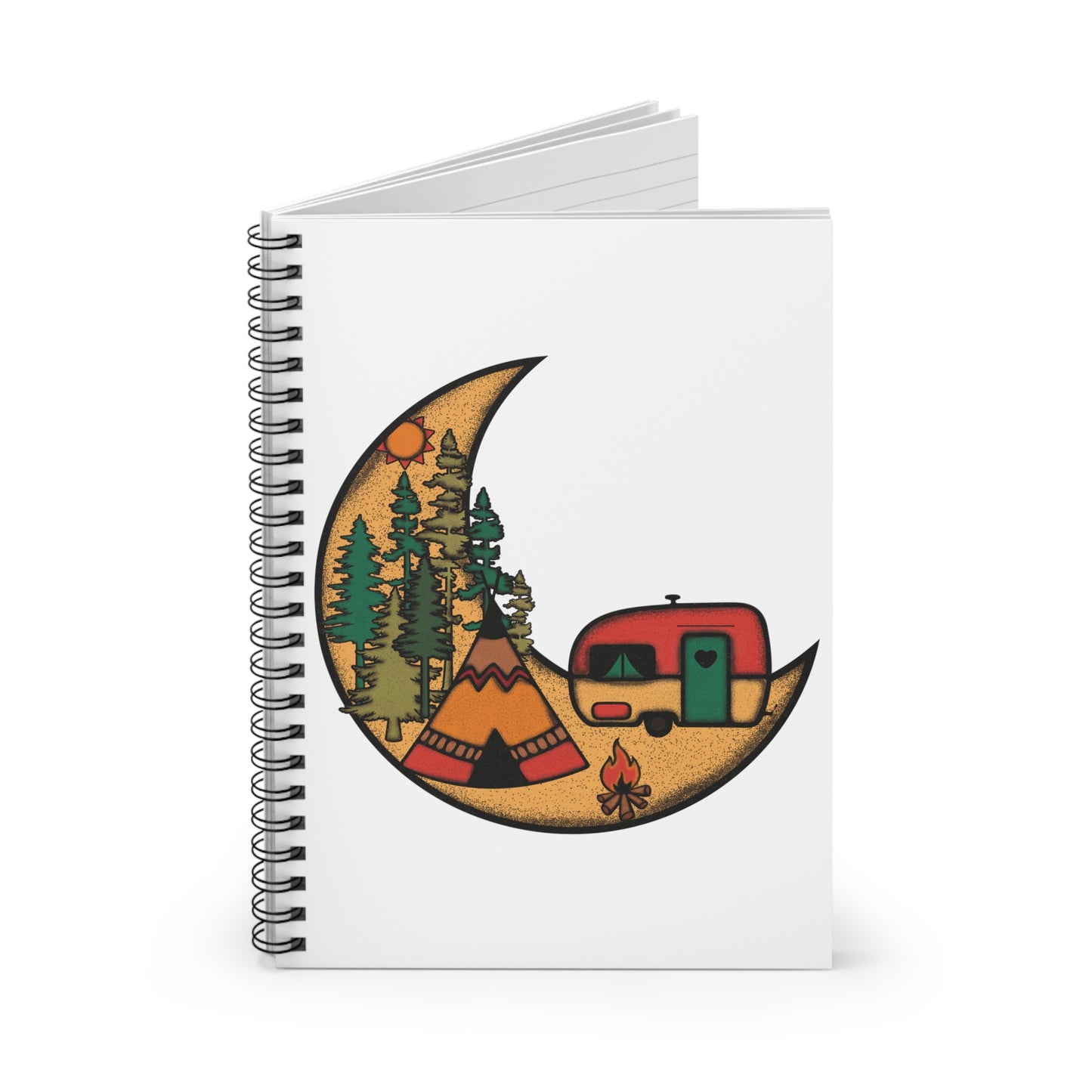 Camper's Moon: Spiral Notebook - Log Books - Journals - Diaries - and More Custom Printed by TheGlassyLass