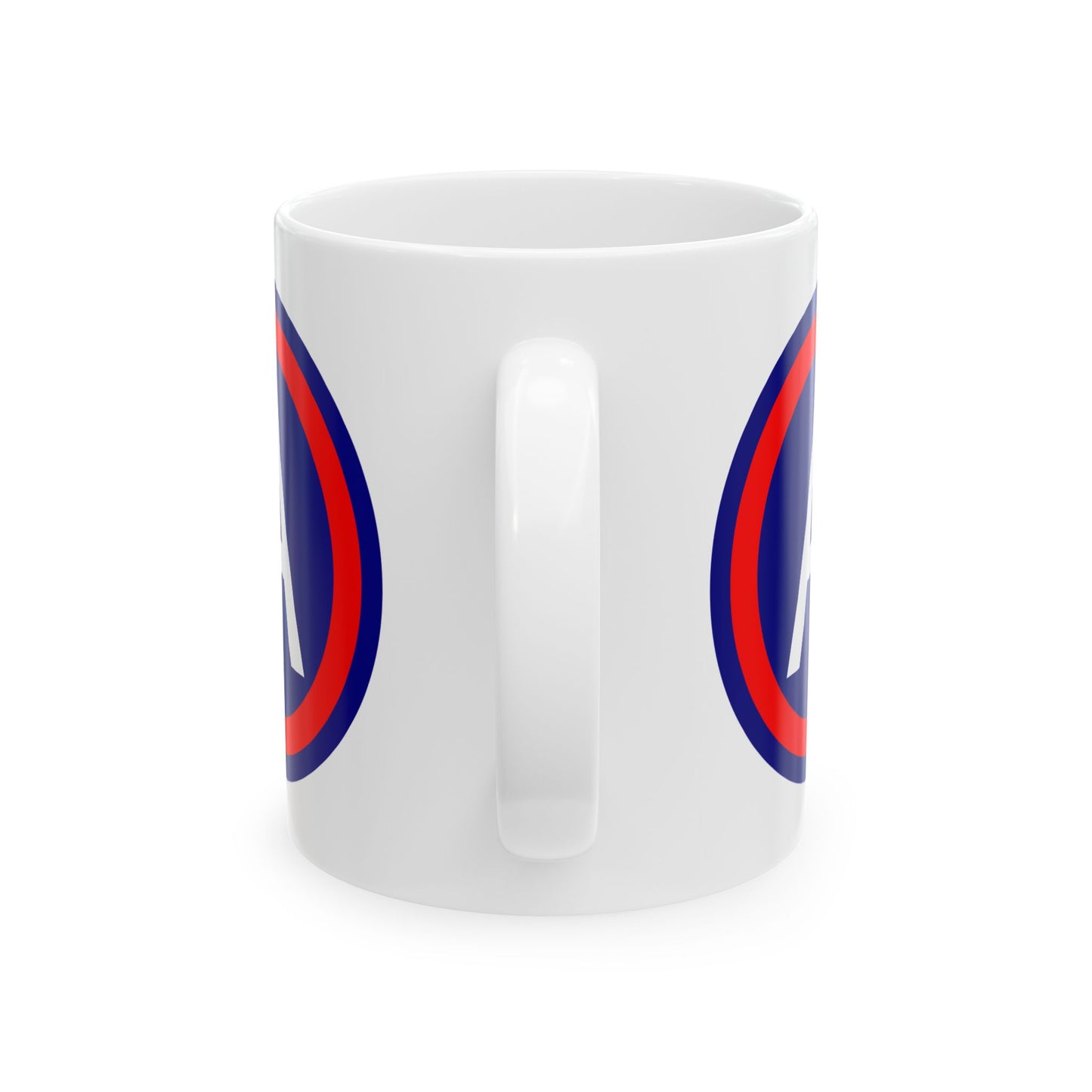 United States 3rd Army (Historical) Shoulder Patch Coffee Mug - Double Sided Print, White Ceramic, 11oz by TheGlassyLass.com
