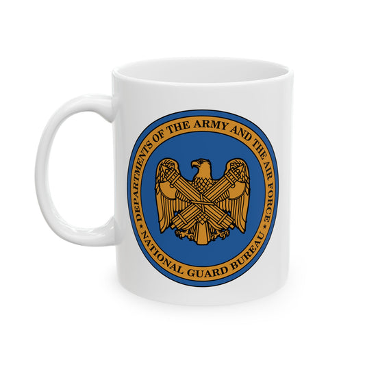 National Guard Bureau Seal Coffee Mug - Double Sided Print, White Ceramic, 11oz by TheGlassyLass.com