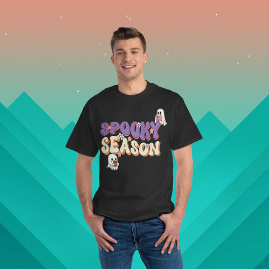 Spooky Season Halloween T-Shirt: (Hanes Beefy-T 100% Preshrunk Cotton Custom Printed by TheGlassyLass.com