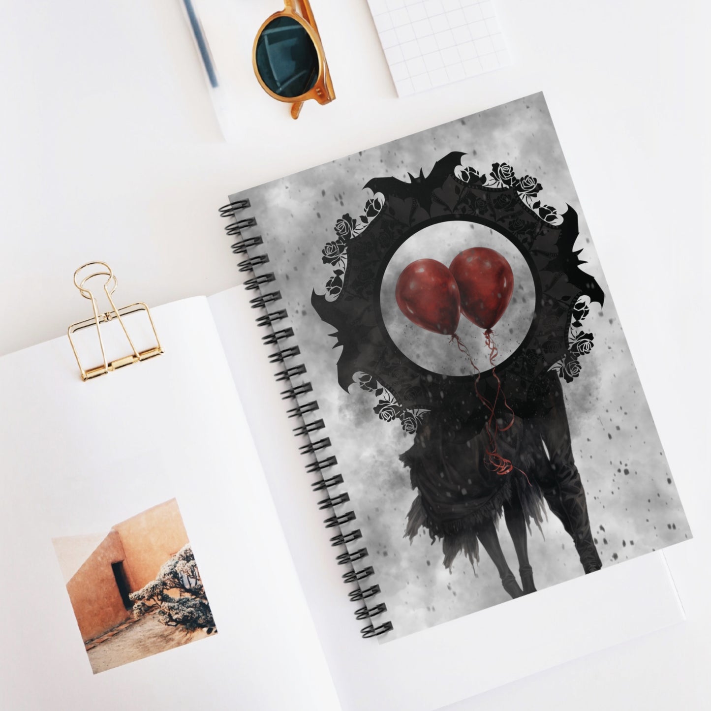 Red Balloon: Spiral Notebook - Log Books - Journals - Diaries - and More Custom Printed by TheGlassyLass