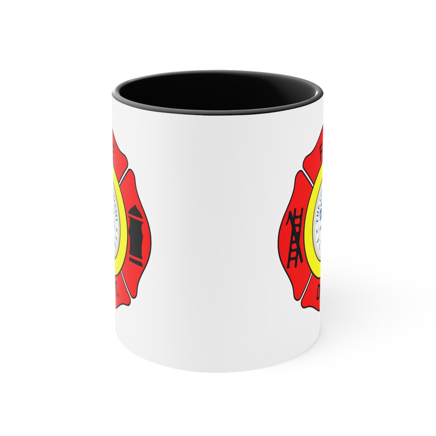 Miami Fire Department Coffee Mug - Double Sided Black Accent White Ceramic 11oz by TheGlassyLass.com