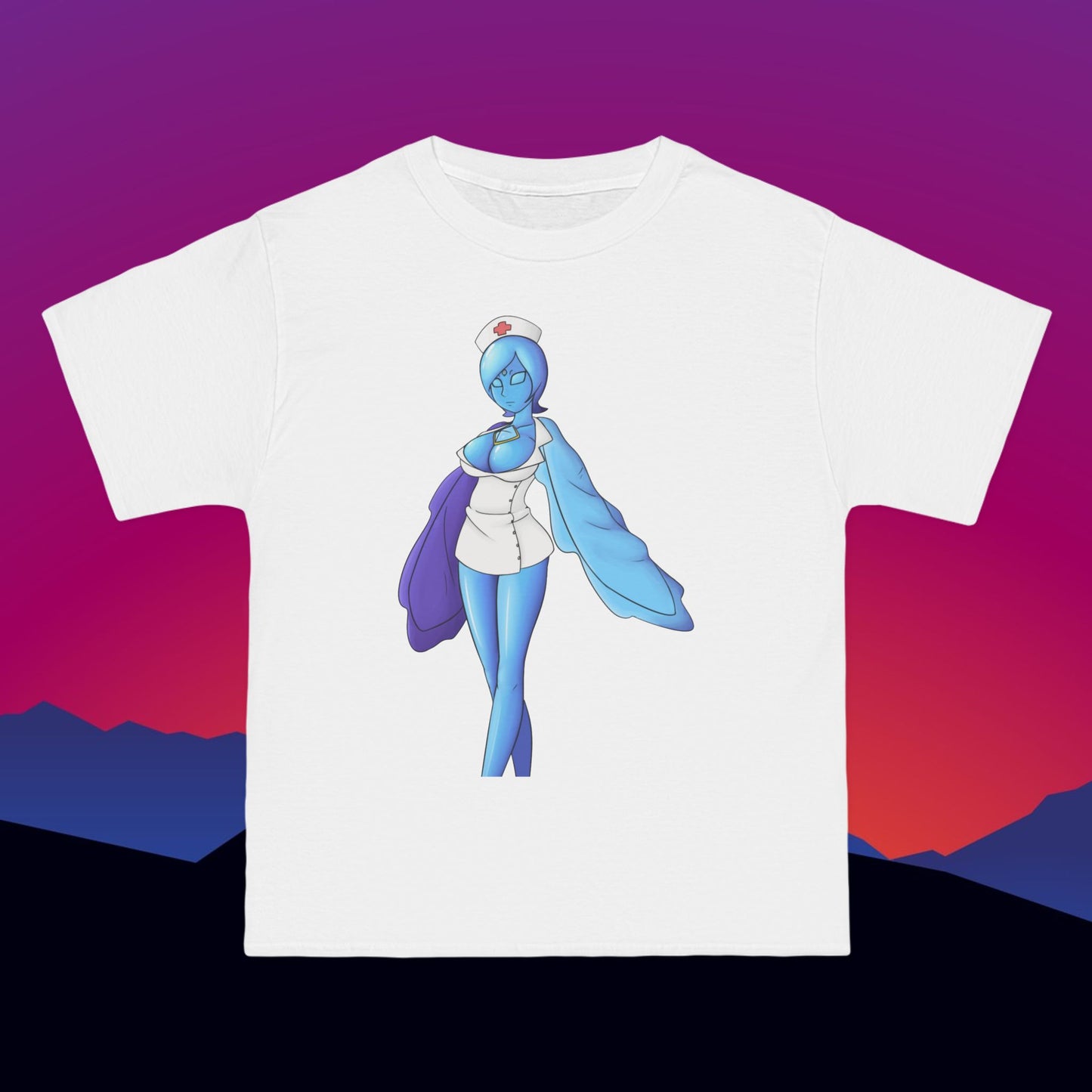 Andorian Nurse T-Shirt: (Hanes Beefy-T 100% Preshrunk Cotton) Custom Printed by TheGlassyLass.com