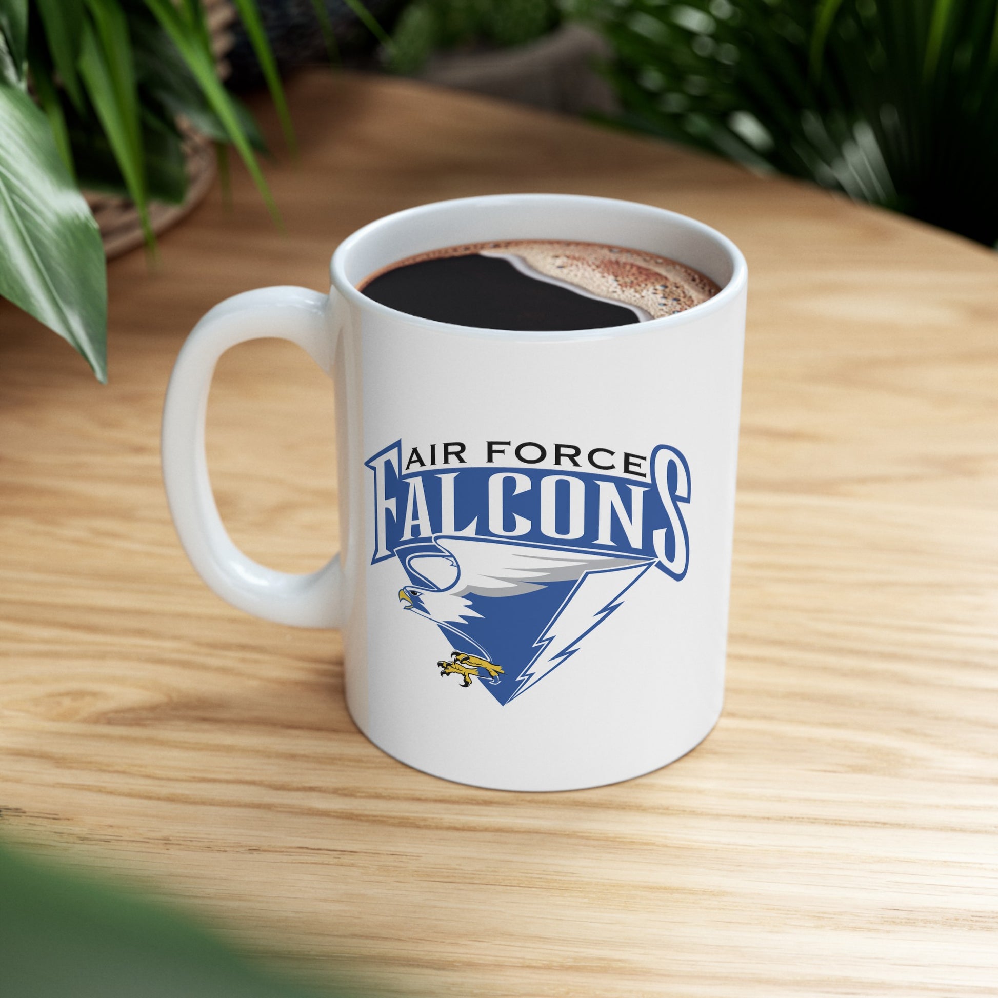 Air Force Falcons - Double Sided White Ceramic Coffee Mug 11oz by TheGlassyLass.com