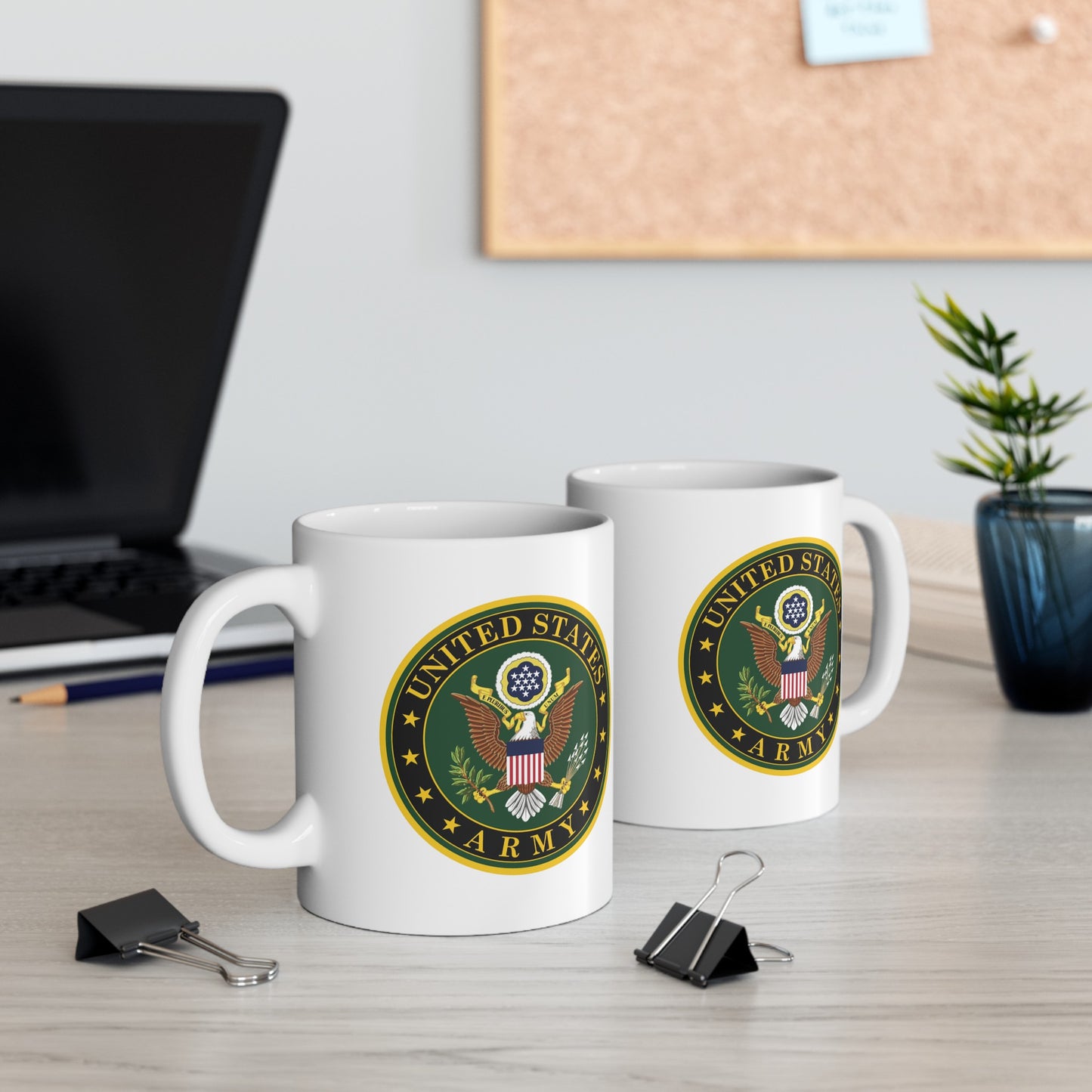 US Army Seal Coffee Mug - Double Sided White Ceramic 11oz by TheGlassyLass.com