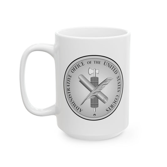 Administrative Office of the United States Courts Seal Coffee Mug - Double Sided White Ceramic 15oz by TheGlassyLass.com